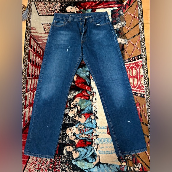 Levis vintage late 90s deep blue 501 jeans SZ 36 - Picture 4 of 6